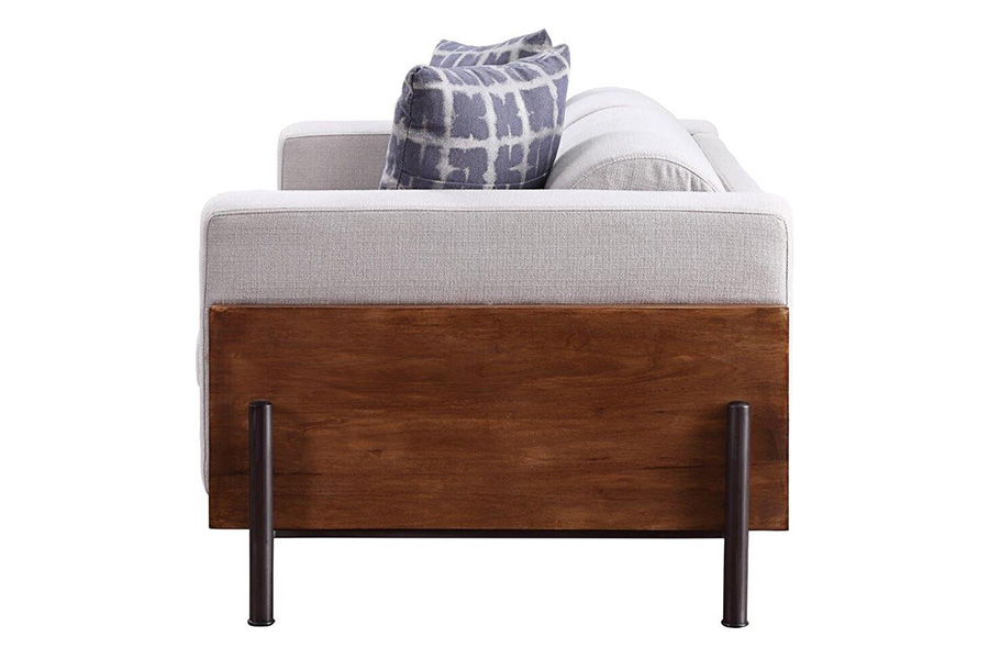 ACME - Pelton Sofa with 2 Pillows in Walnut