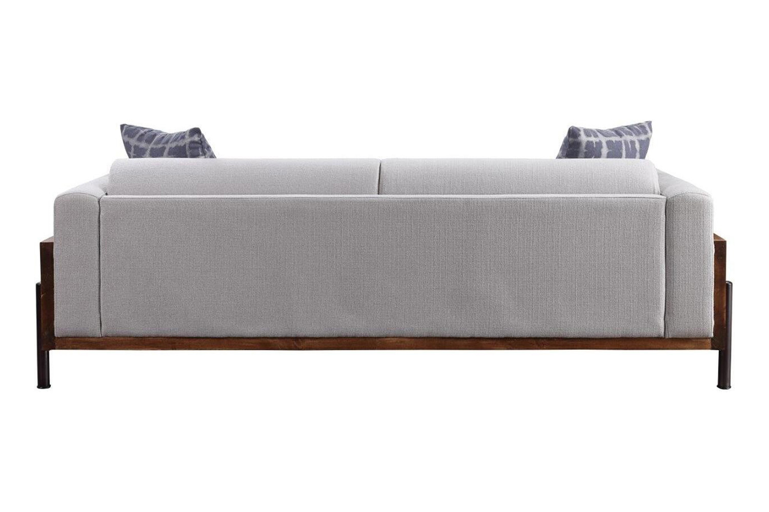 ACME - Pelton Sofa with 2 Pillows in Walnut