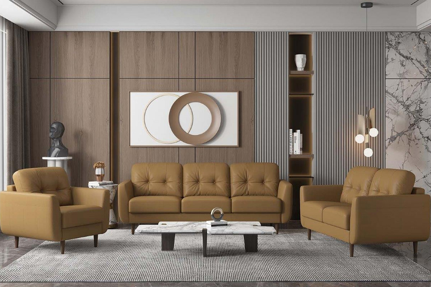 ACME - Radwan Loveseat in Camel