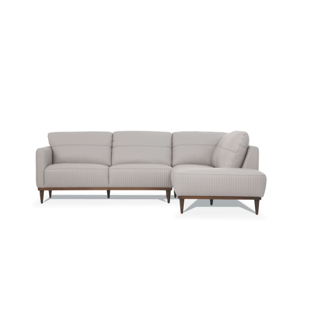 ACME Tampa Right Facing Sectional Sofa - Pearl Gray (54970)