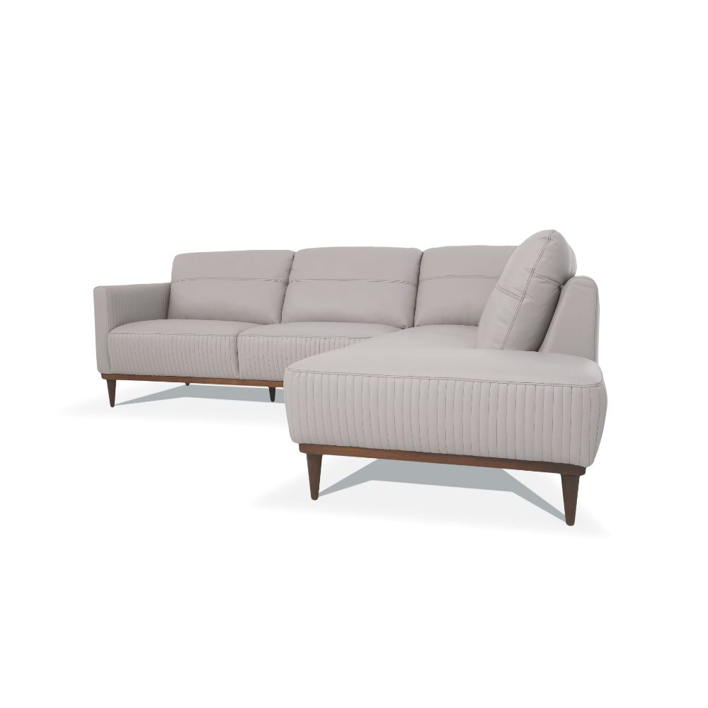 ACME Tampa Right Facing Sectional Sofa - Pearl Gray (54970)