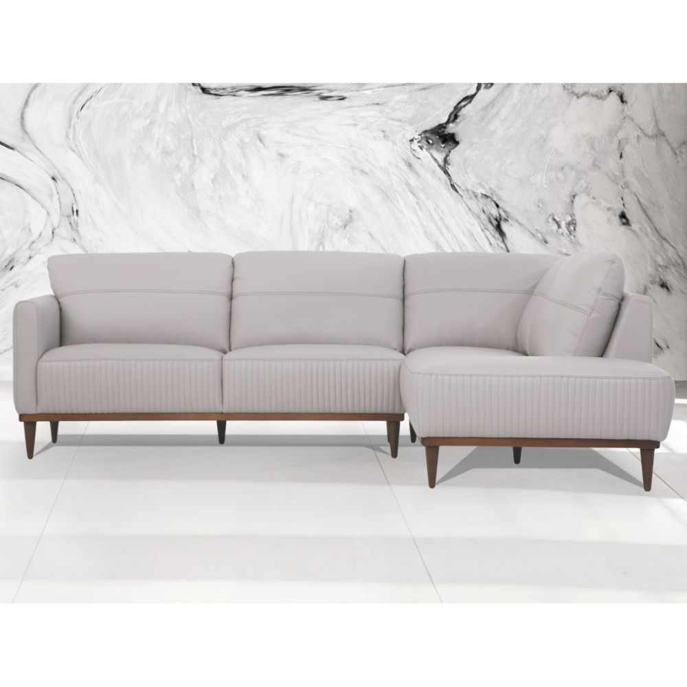 ACME Tampa Right Facing Sectional Sofa - Pearl Gray (54970)