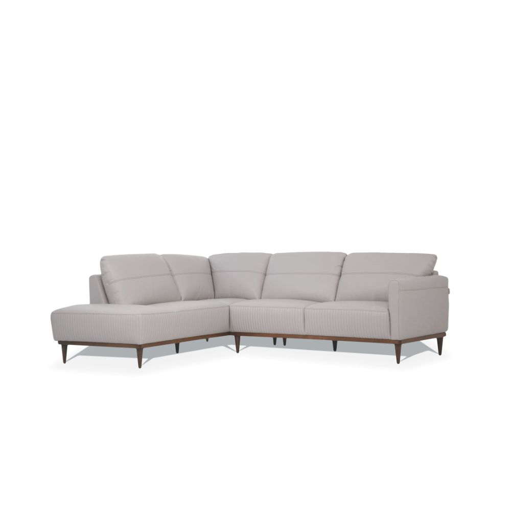 ACME Tampa Left Facing Sectional Sofa - Pearl Gray (54990)