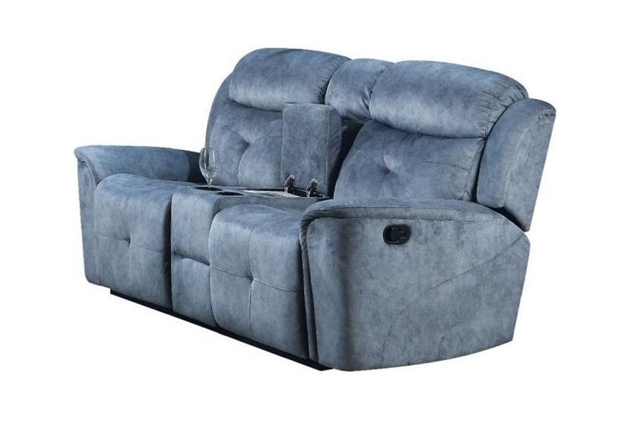 ACME - Mariana Fabric Motion Loveseat with Console