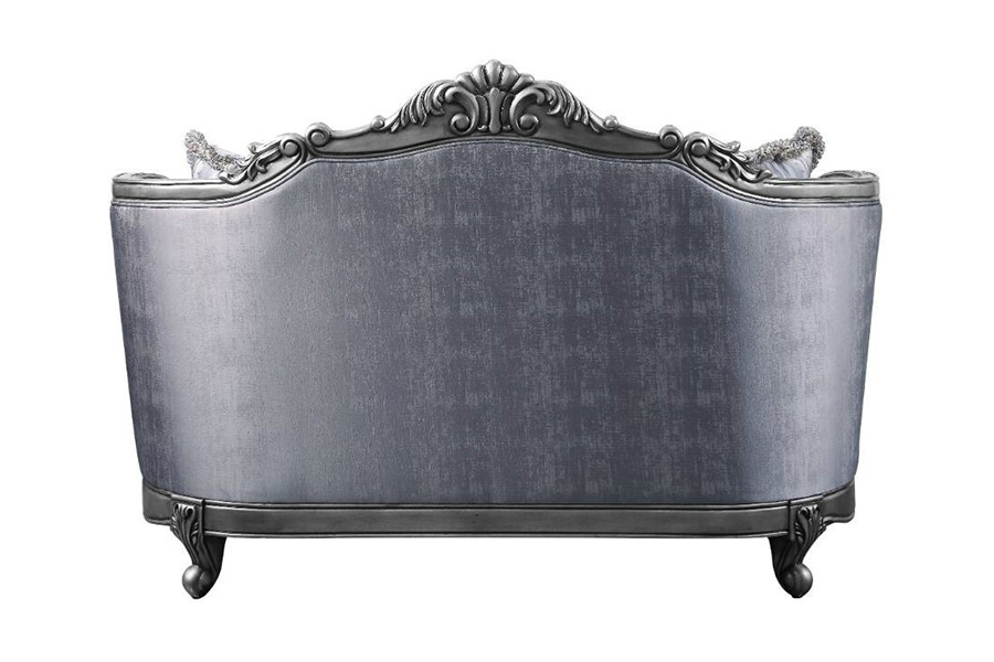 ACME - Ariadne Loveseat with 3 Pillows in Platinum