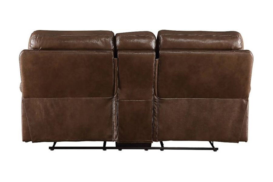 ACME Aashi Motion Loveseat with Console - Brown, Leather