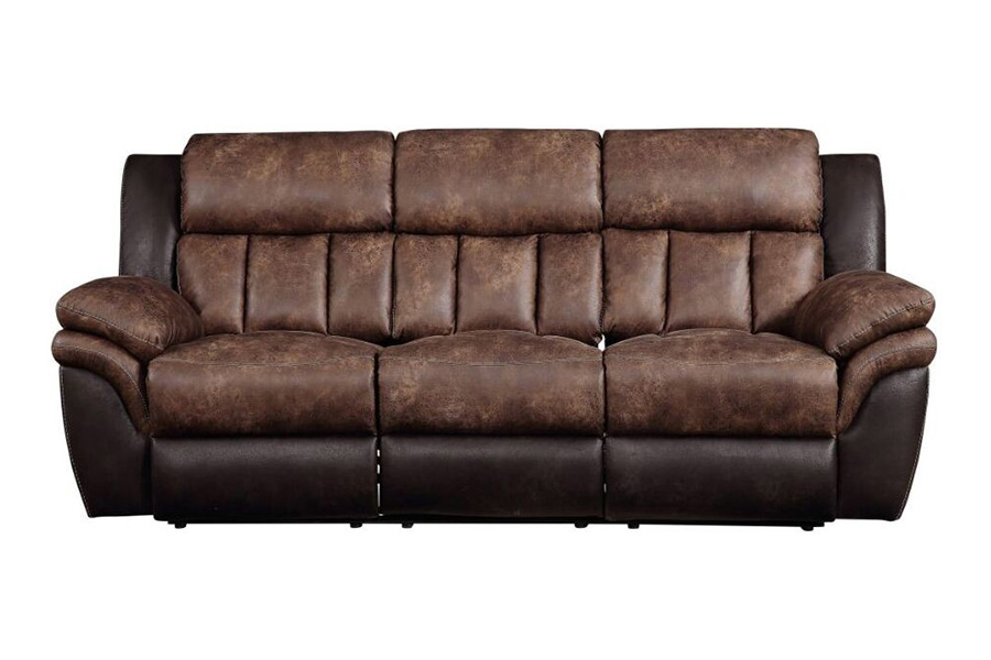 ACME - Jaylen Motion Sofa in Toffee/Espresso Polished Microfiber