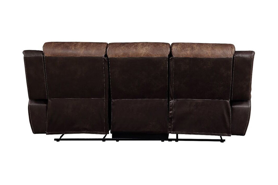 ACME - Jaylen Motion Sofa in Toffee/Espresso Polished Microfiber