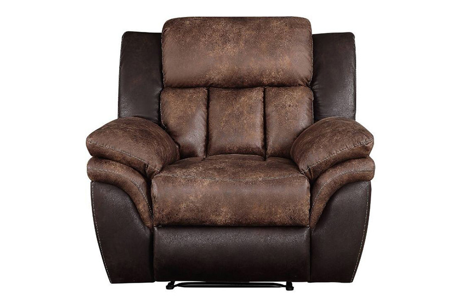 ACME - Jaylen Motion Recliner in Toffee/Espresso Polished Microfiber