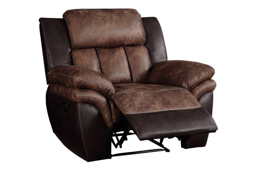 ACME - Jaylen Motion Recliner in Toffee/Espresso Polished Microfiber