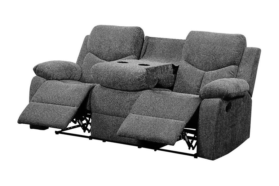 ACME - Kalen Motion Sofa in Gray Chenille