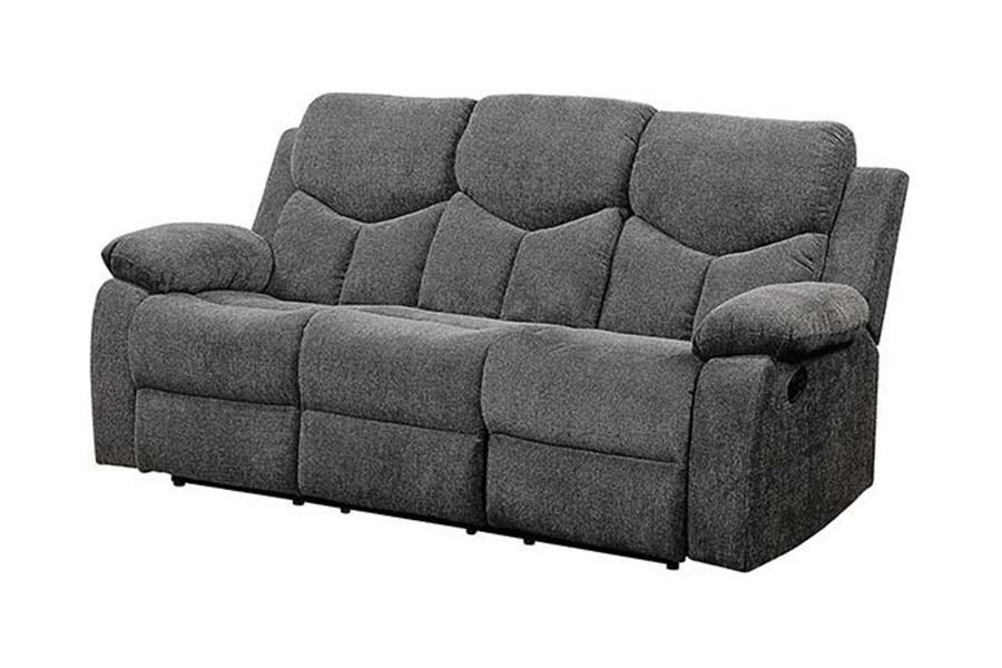 ACME - Kalen Motion Sofa in Gray Chenille