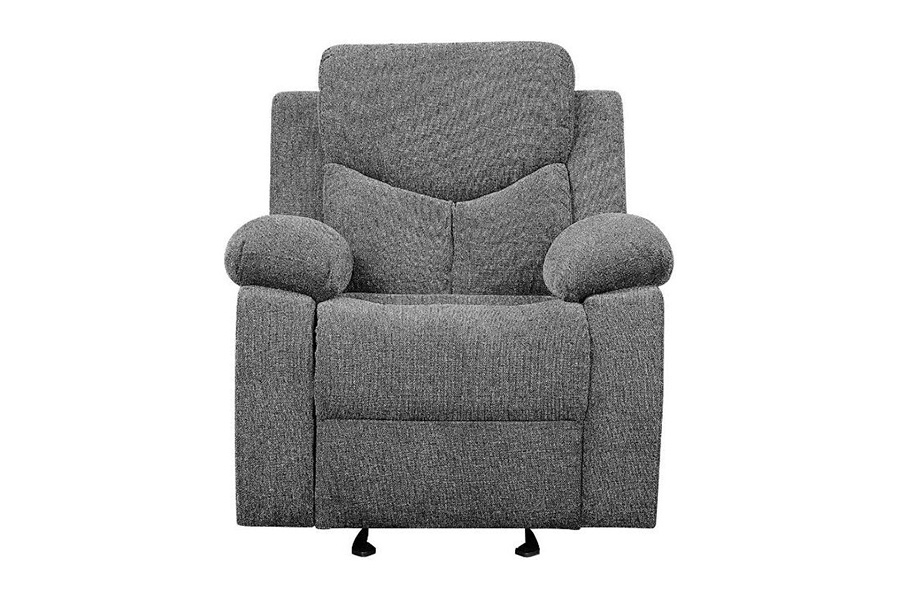 ACME - Kalen Motion Glider Recliner in Gray Chenille