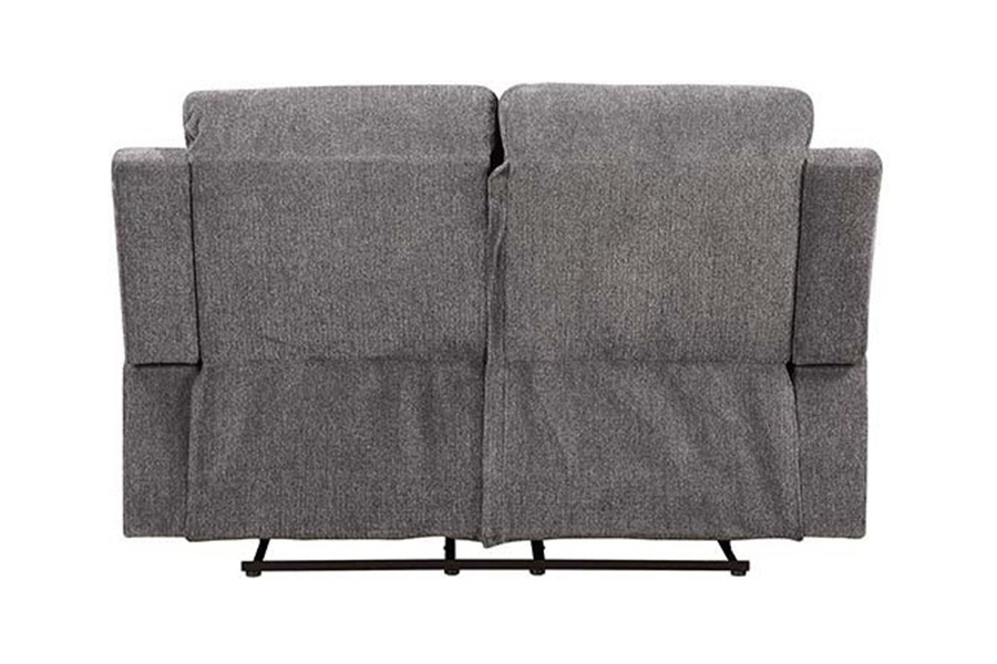 ACME - Kalen Motion Loveseat in Gray Chenille