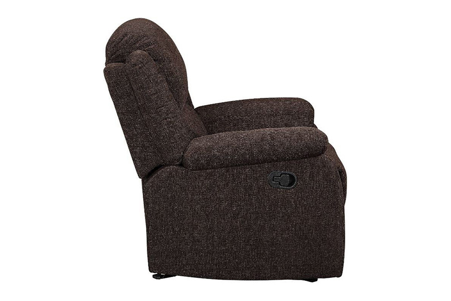 ACME - Madden Motion Loveseat with Console in Brown Chenille