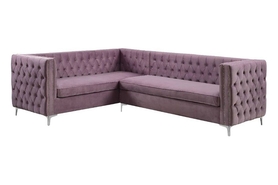 ACME Rhett Sectional Sofa - Purple Velvet