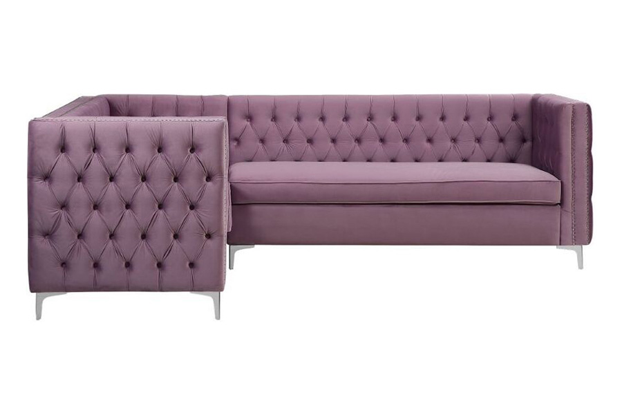 ACME Rhett Sectional Sofa - Purple Velvet