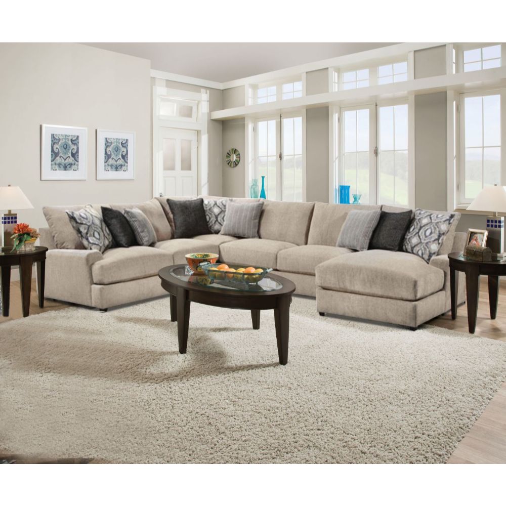 ACME - Vassenia Loveseat in Latte Chenille (55810)