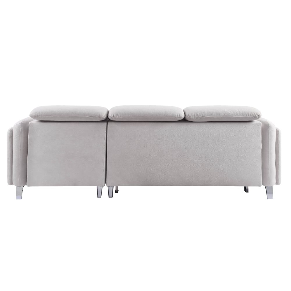 ACME - Reyes Sectional Sofa in Beige Nubuck (56040A)