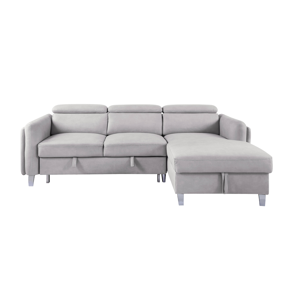 ACME - Reyes Sectional Sofa in Beige Nubuck (56040B)