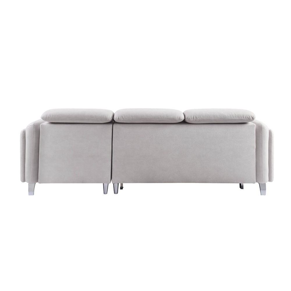 ACME - Reyes Sectional Sofa in Beige Nubuck (56040B)