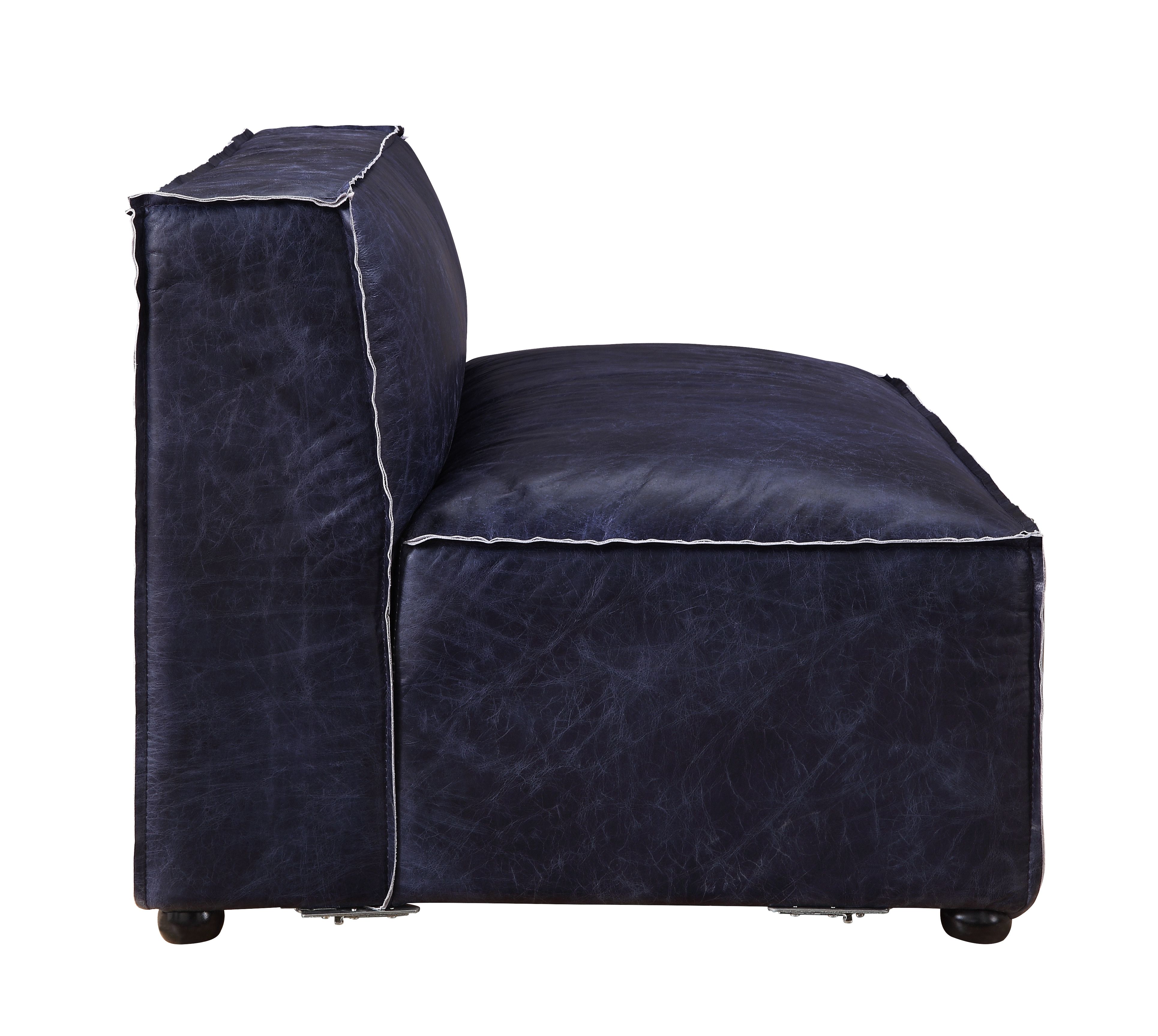 ACME Birdie Modular Armless Loveseat - Vintage Blue