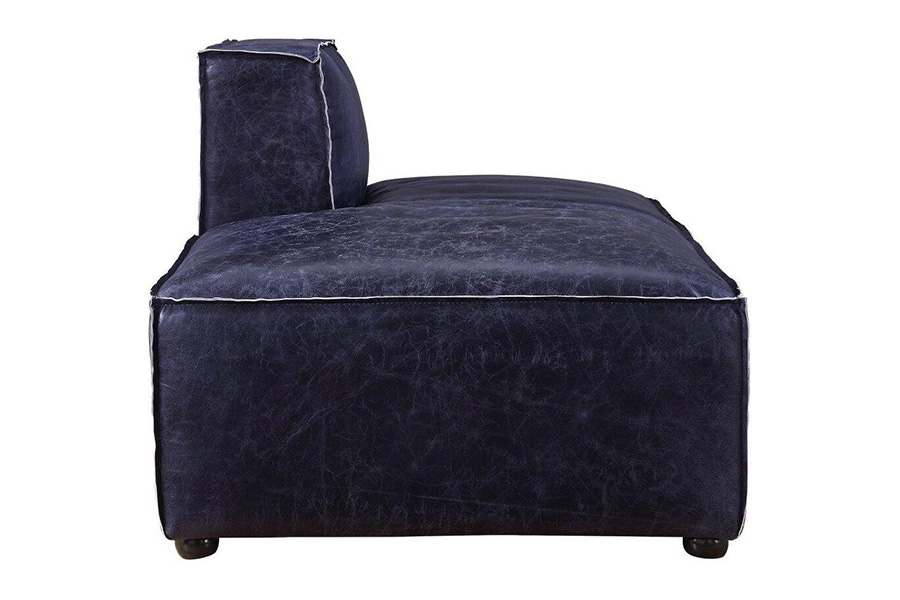 ACME™ Birdie Modular Chaise - Vintage Blue Top Grain Leather