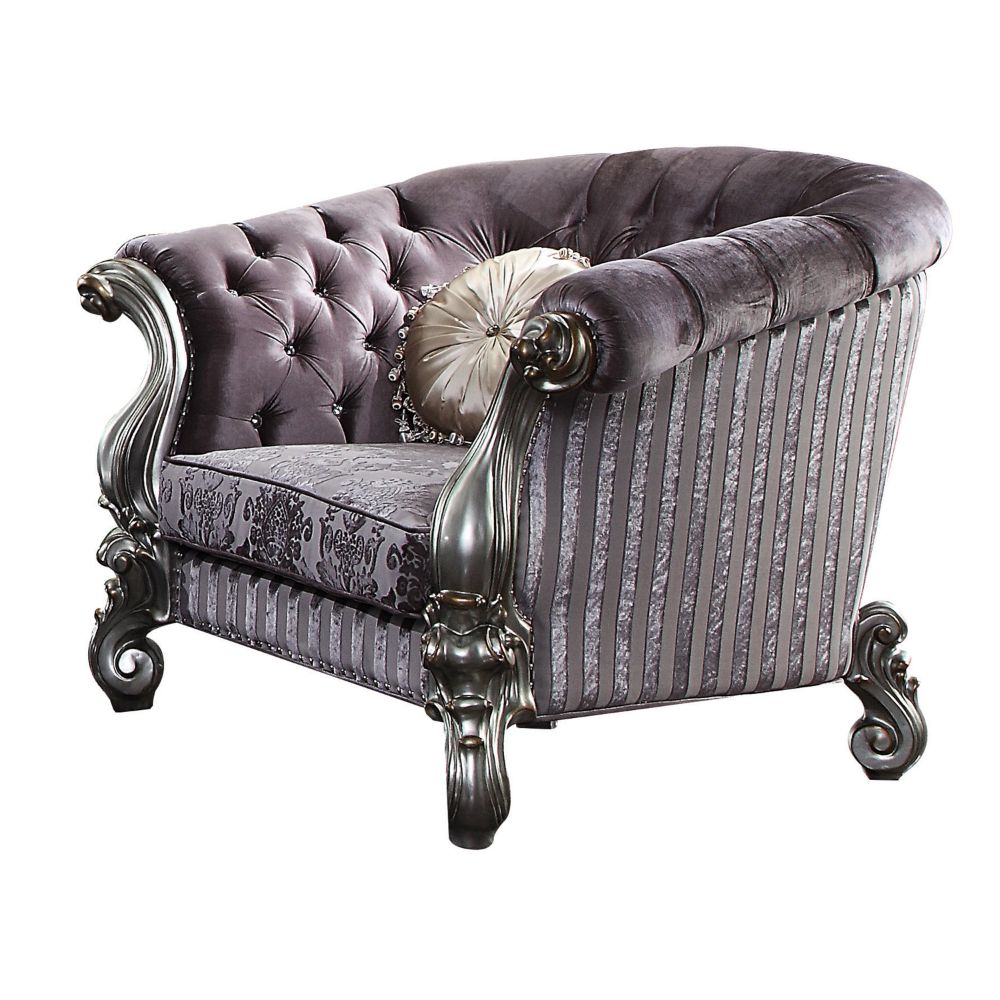 ACME - Versailles Chair with 2 Pillows