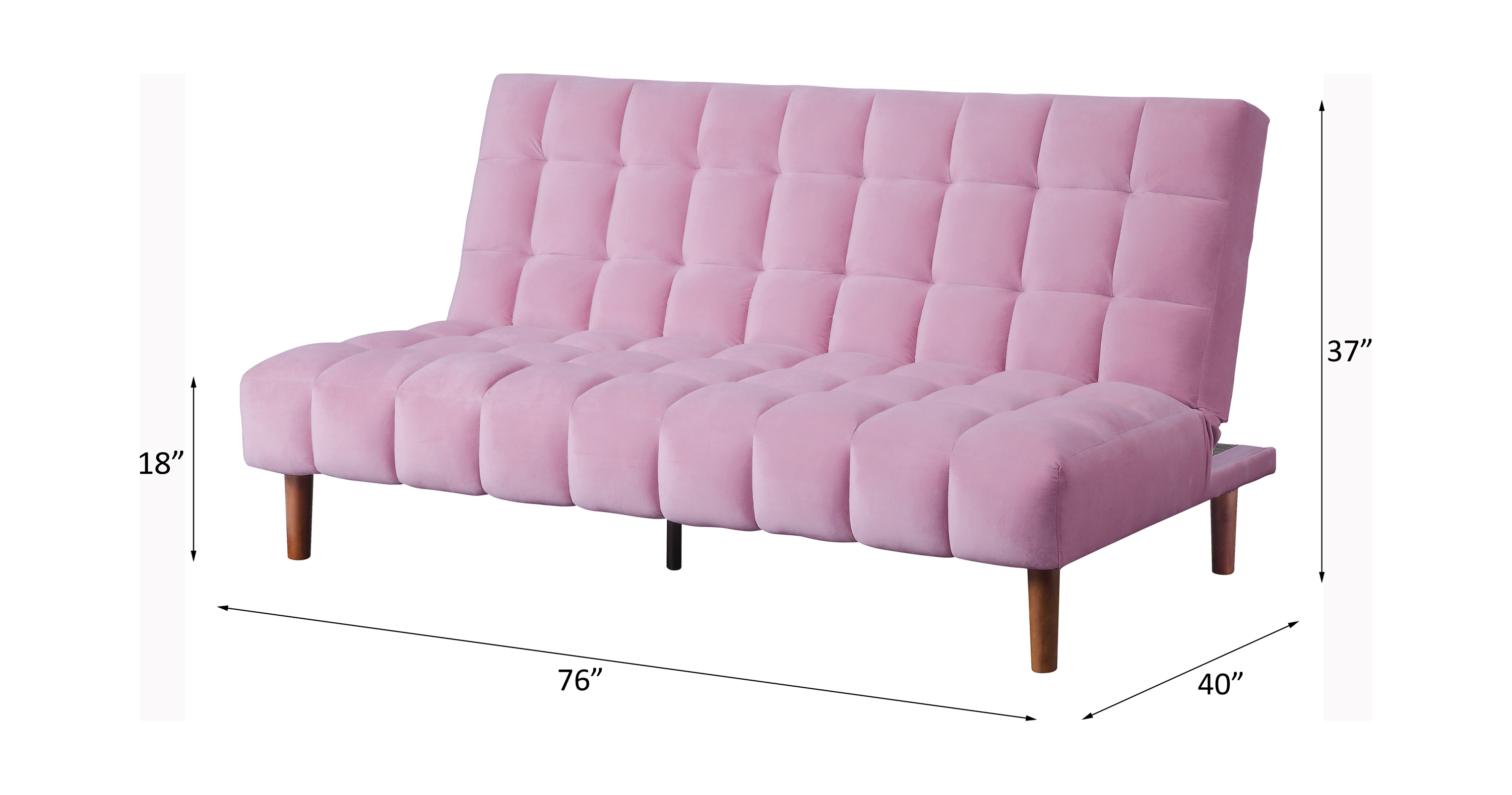 ACME Yolandi Adjustable Sofa - Pink