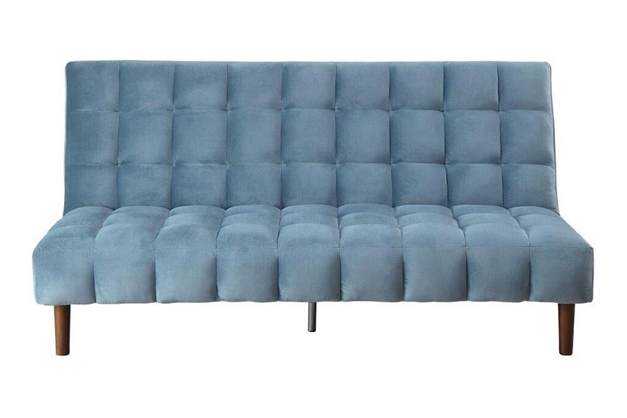 ACME Yolandi Adjustable Sofa - Teal Velvet and Dark Walnut Finish