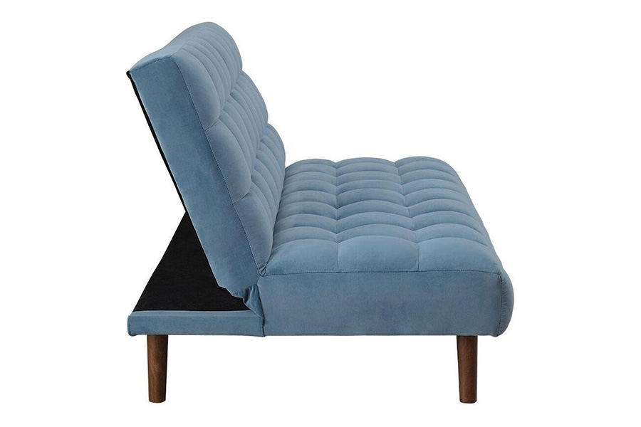 ACME Yolandi Adjustable Sofa - Teal Velvet and Dark Walnut Finish