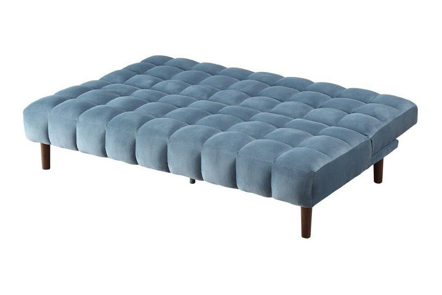 ACME Yolandi Adjustable Sofa - Teal Velvet and Dark Walnut Finish