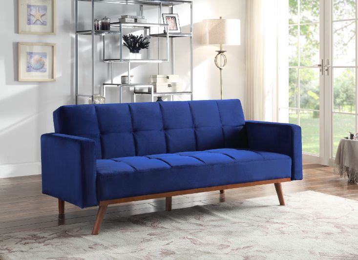 ACME - Tanitha Adjustable Sofa in Blue/Natural