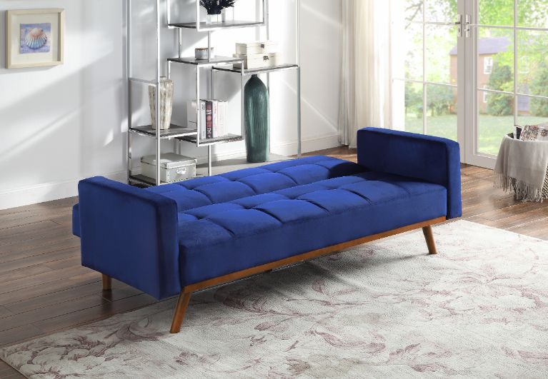 ACME - Tanitha Adjustable Sofa in Blue/Natural