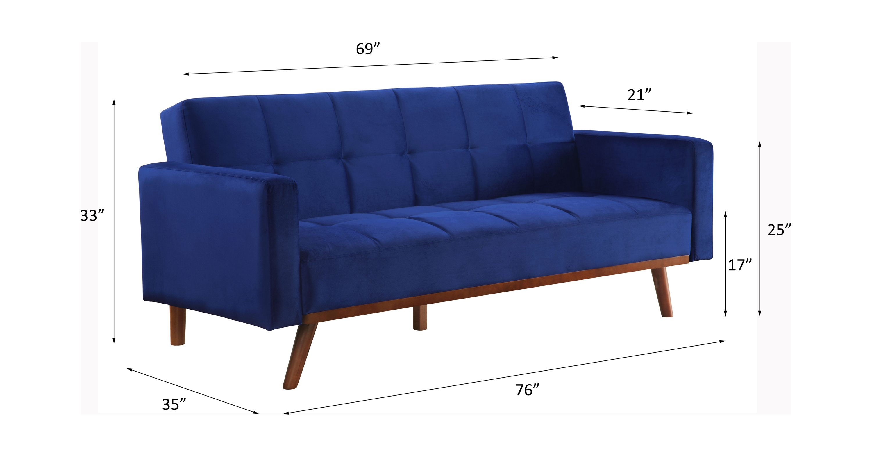 ACME - Tanitha Adjustable Sofa in Blue/Natural