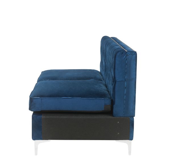 ACME Jaszira Modular Armless Sofa - Blue Velvet