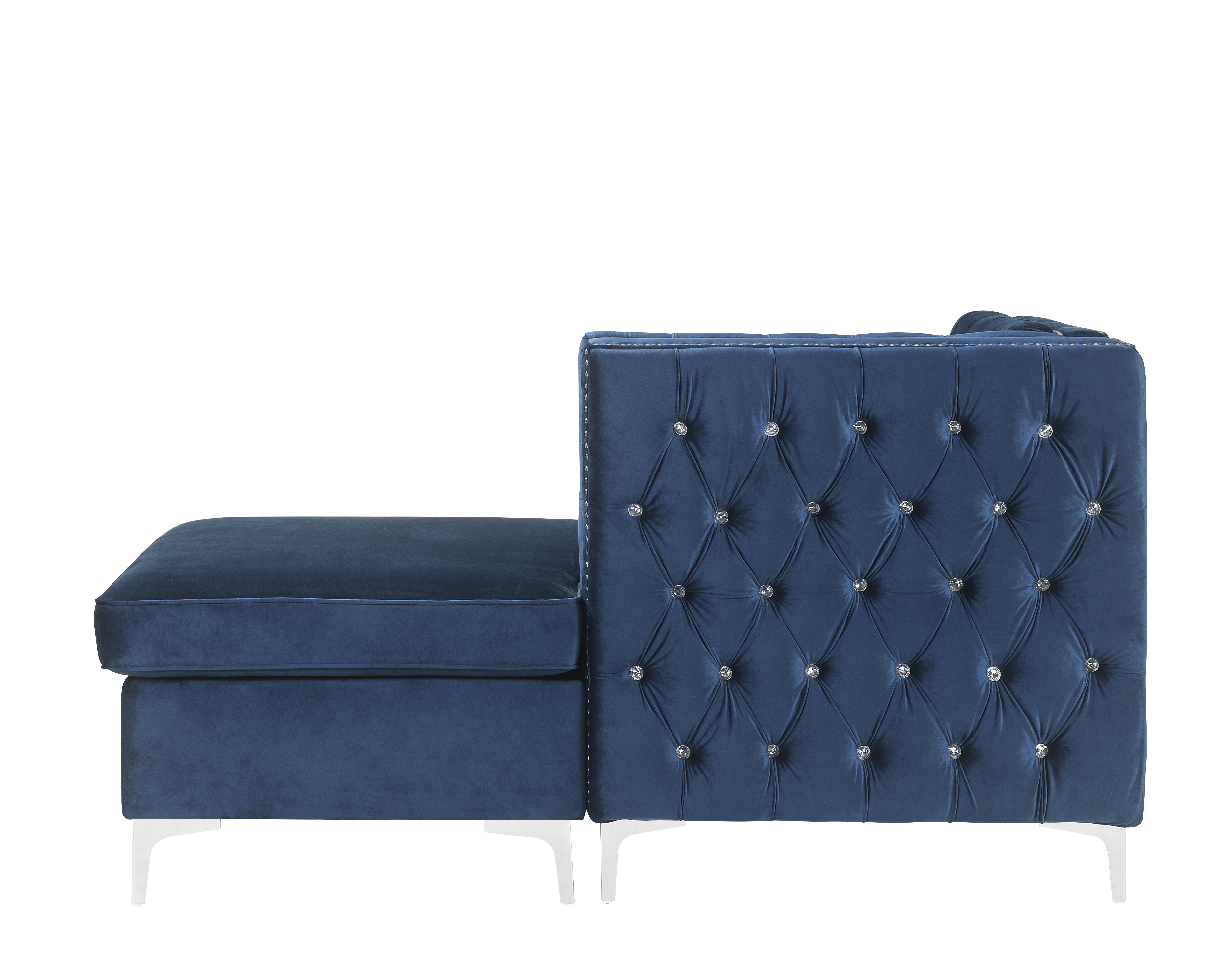 ACME™ Jaszira Modular Chaise - Blue Velvet