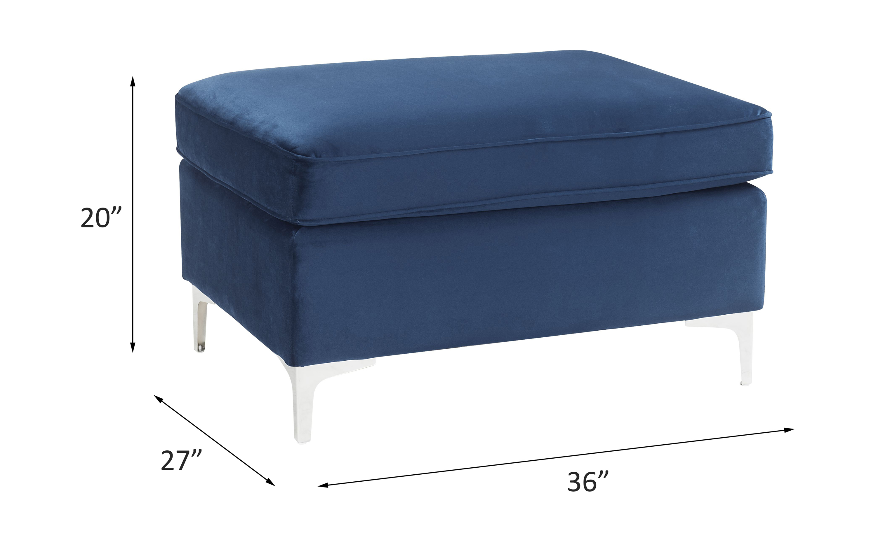 ACME Jaszira Ottoman - Blue Velvet