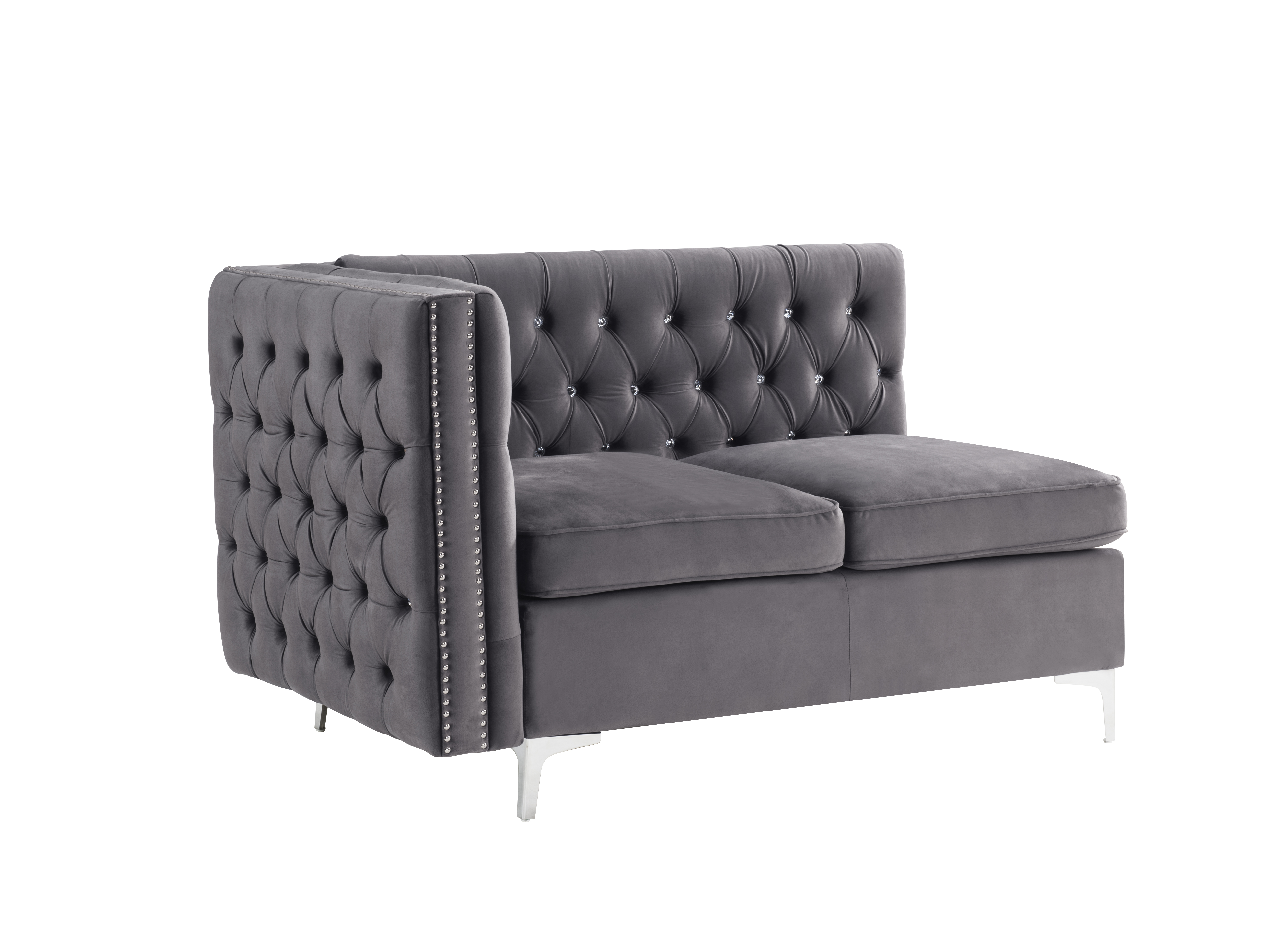 ACME - Jaszira Modular Armless Loveseat with 2 Pillows