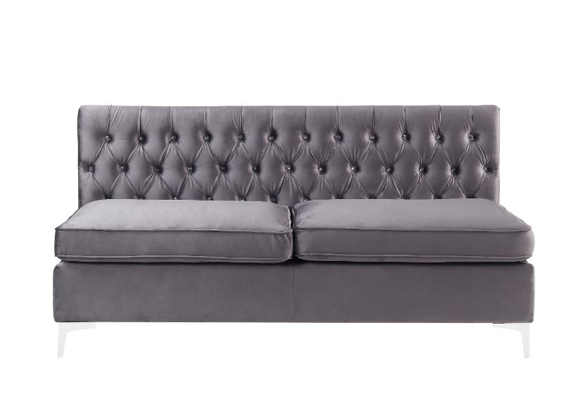 ACME Jaszira Modular Armless Sofa - Gray Velvet