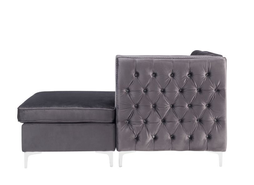 ACME™ Jaszira Modular Chaise - Gray Velvet