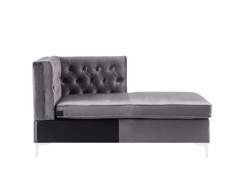 ACME™ Jaszira Modular Chaise - Gray Velvet