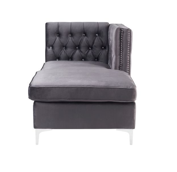 ACME™ Jaszira Modular Chaise - Gray Velvet