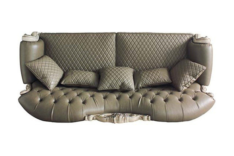 ACME Dresden Sofa with 5 Pillows - Gray