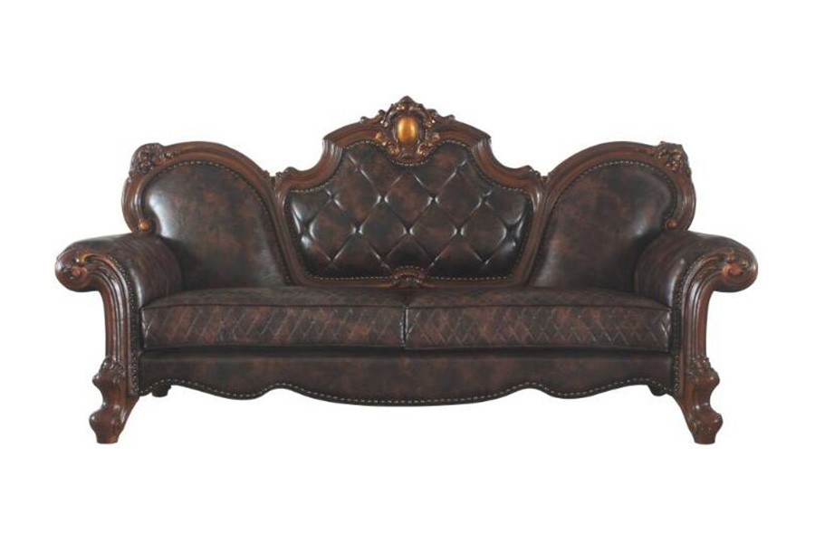 ACME - Picardy Sofa with 3 Pillows in Honey Oak