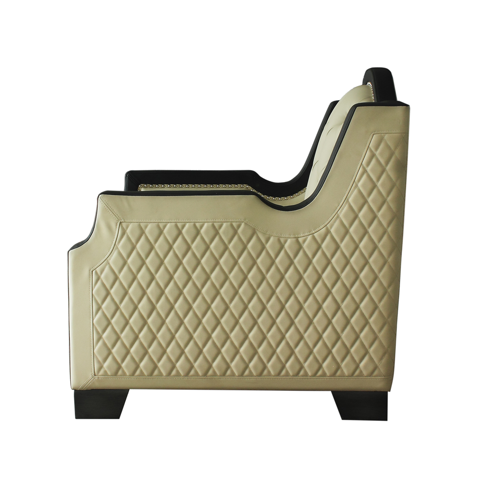 ACME™ House Beatrice Chair with Pillow - Beige /Black/Charcoal