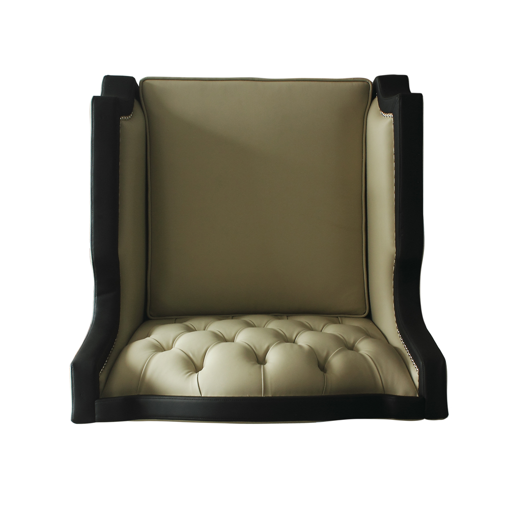 ACME™ House Beatrice Chair with Pillow - Beige /Black/Charcoal