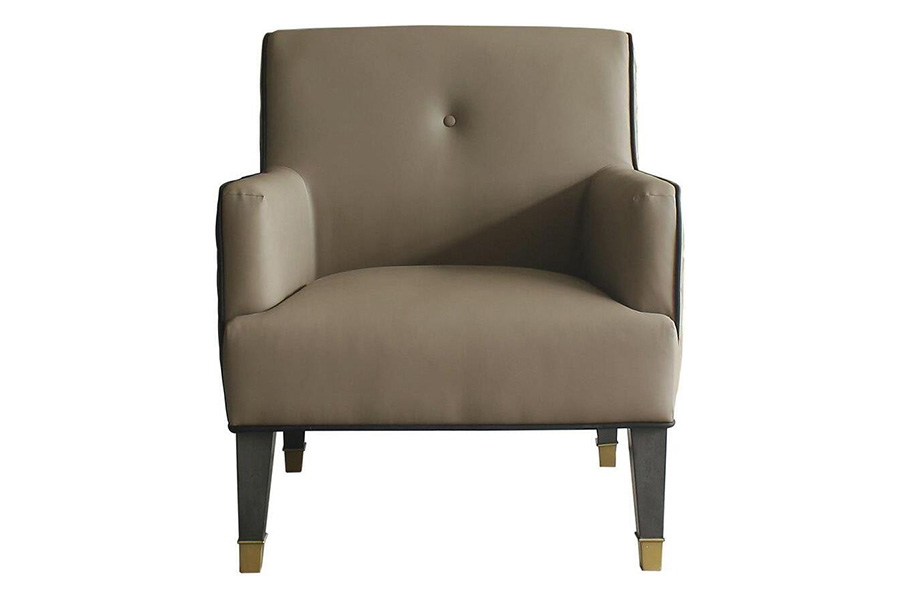 ACME - House Beatrice Accent Chair with Pillow in Tan/Charcoal