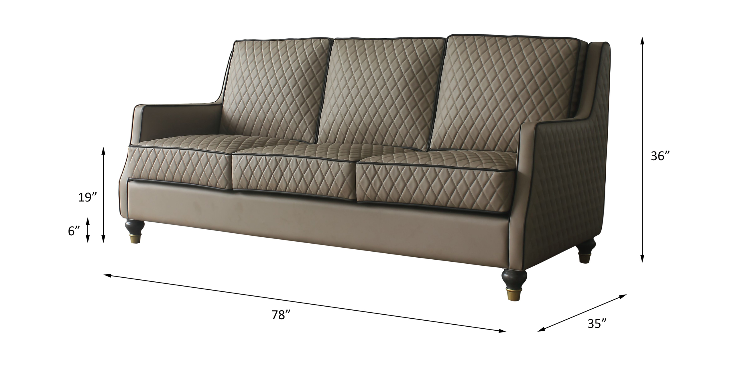 ACME - House Marchese Sofa in Tan/Tobacco