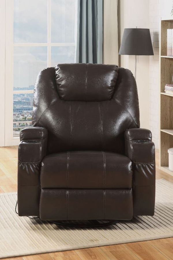 ACME Waterlily Rocker Motion Recliner with Swivel - Brown